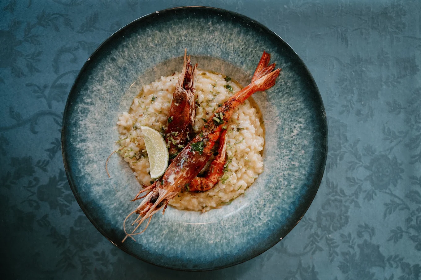 Arroz cremoso com camarão